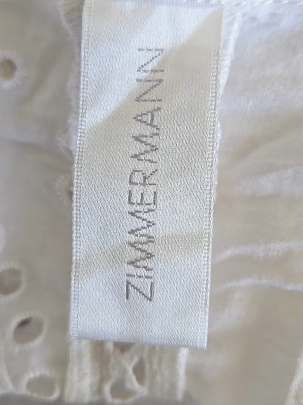 Zimmermann White Broderie Anglaise Midi Dress with Eyelet Detail 1 - Picture 4 of 12